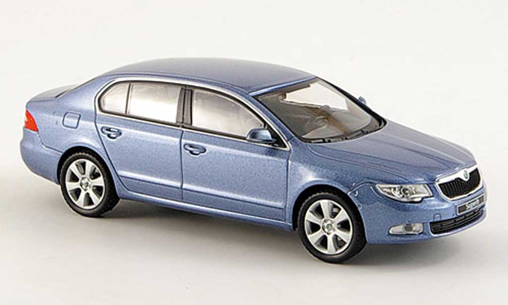 Skoda Superb 2009 1/43 Abrex 2009 II grey blue diecast model cars