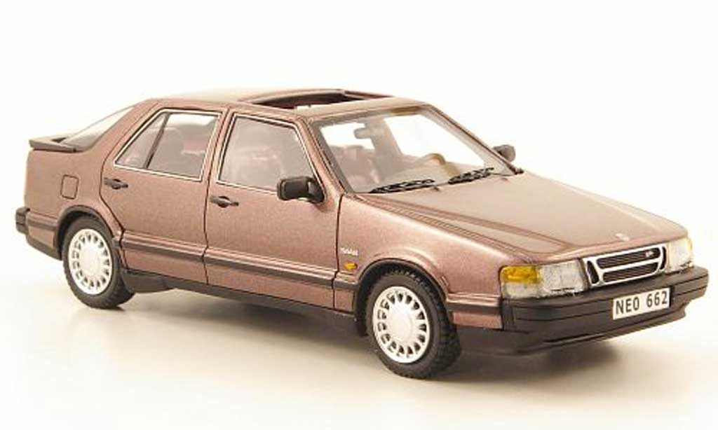 Saab 9000 Turbo 1/43 Neo Turbo brun 1988 diecast model cars