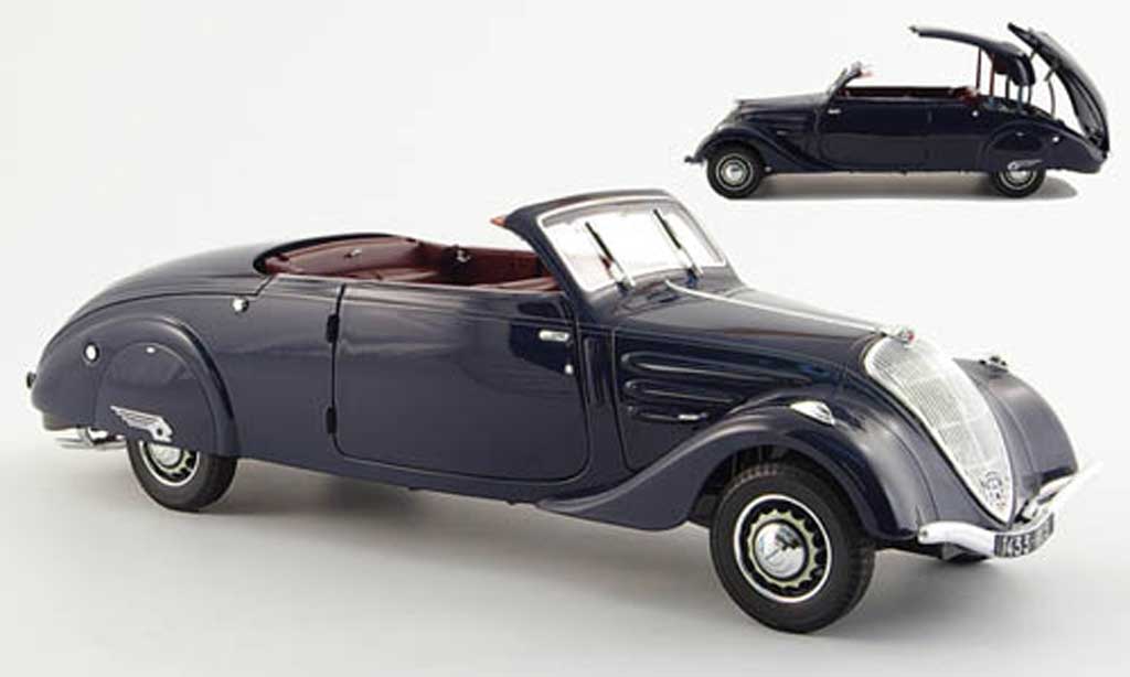 Peugeot 402 1/18 Norev eclipse blue 1937 diecast model cars