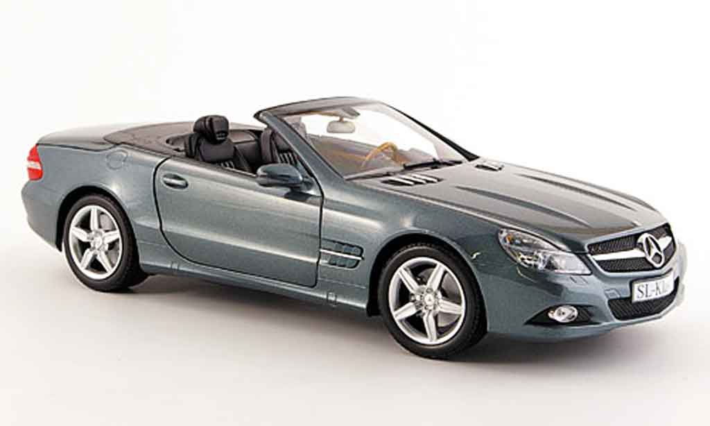 Mercedes Classe SL cabriolet 1/18 Minichamps cabriolet (r 230) grey anthracite diecast model cars