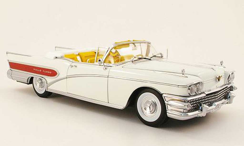 Buick Limited 1/18 Sun Star convertible wells fargo white 1958 diecast model cars