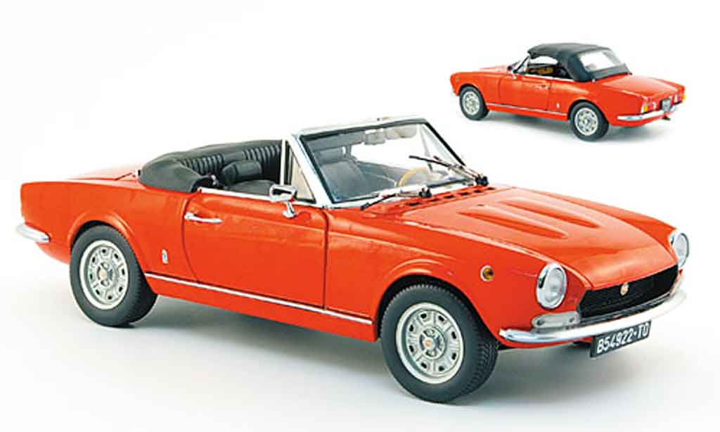 Fiat 124 Spider 1/18 Sun Star Spider bs1 red 1970 diecast model cars