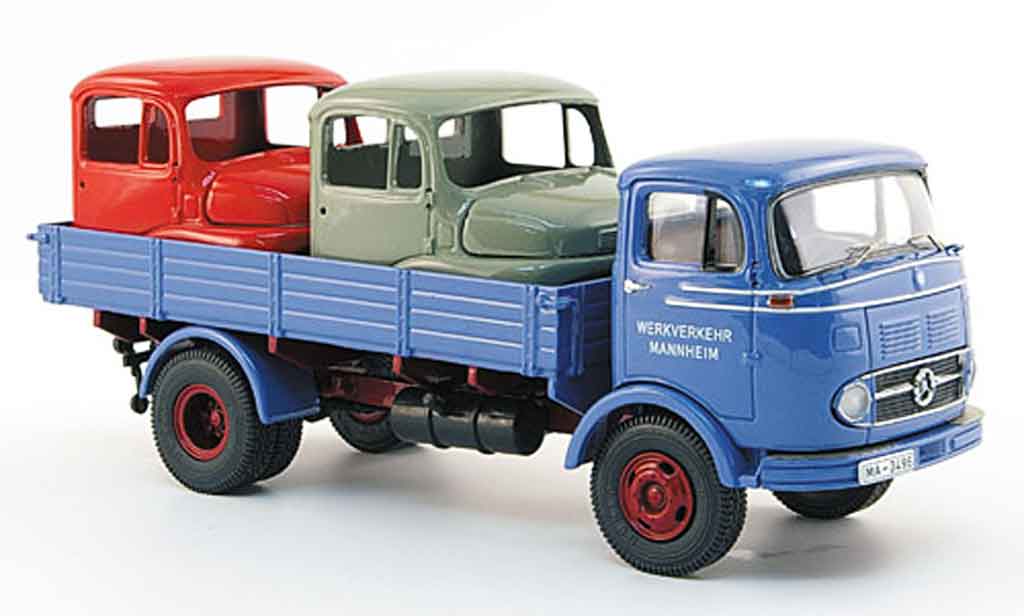 Mercedes LP 911 1/43 Premium Cls Pritsche blue avec Fahrerhauser Ladegut diecast model cars