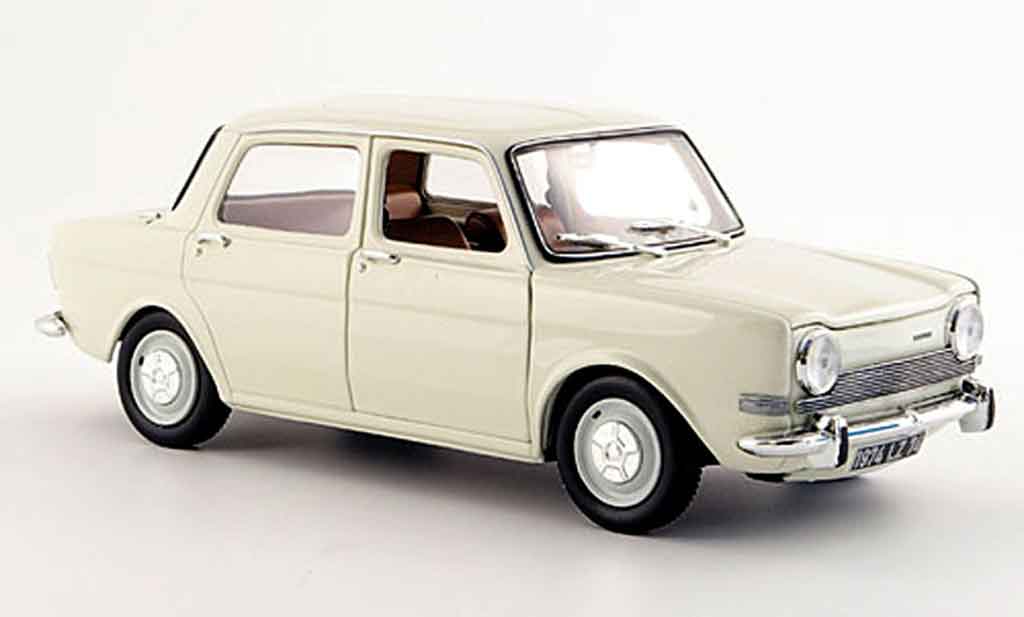Simca 1000 1/18 Norev ls white 1974 diecast model cars