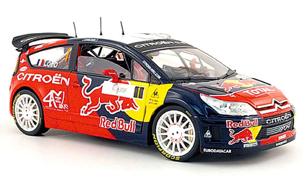 Citroen C4 WRC 1/18 Solido WRC no.1 red bull s.loeb tour de corse 2008 diecast model cars