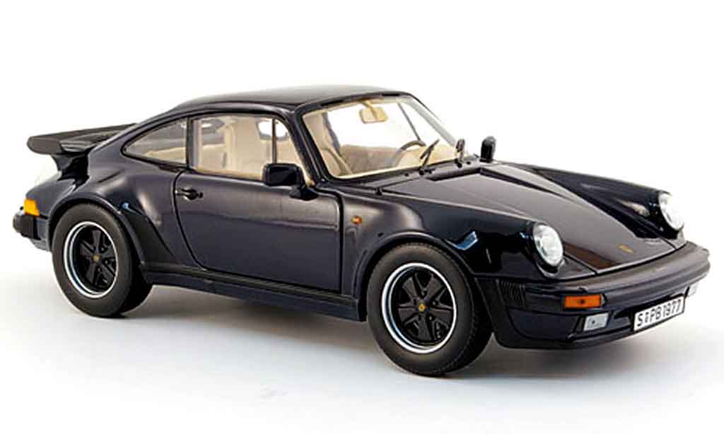 Porsche 930 Turbo 1/18 Norev Turbo 3.3l blue 1985 diecast model cars