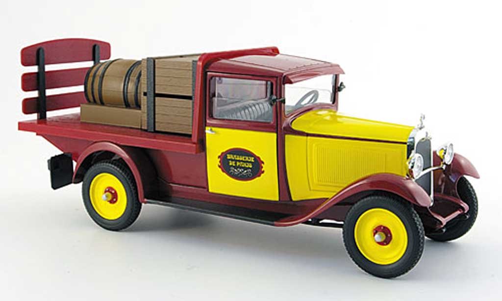 Citroen C4 1930 1/18 Solido 1930 pritsche brasseur red/yellow mit ladegut diecast model cars