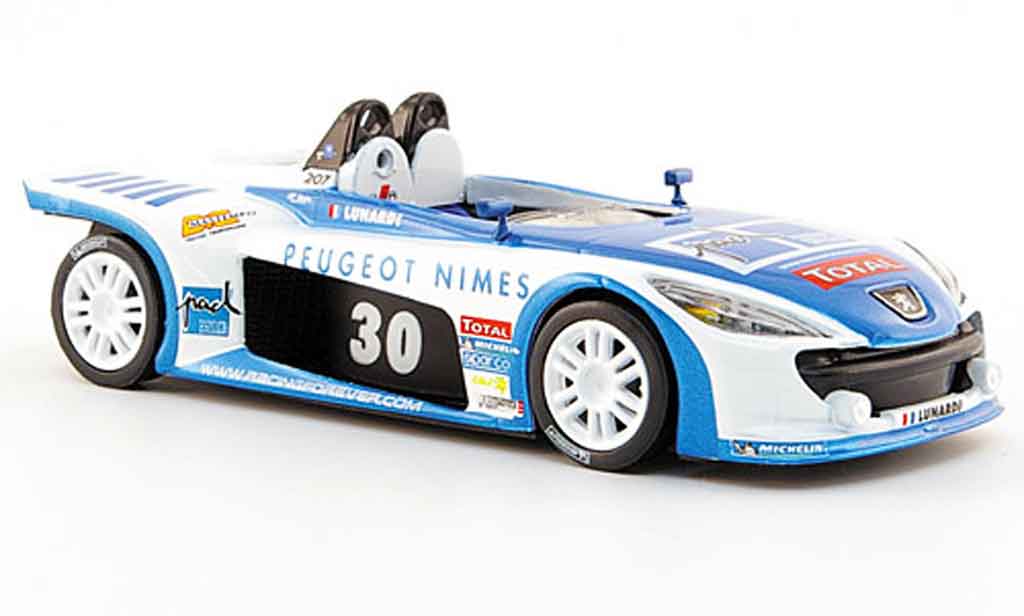 Peugeot 207 Spider 1/43 Solido Spider no.30 lunardi white blue 2008 diecast model cars