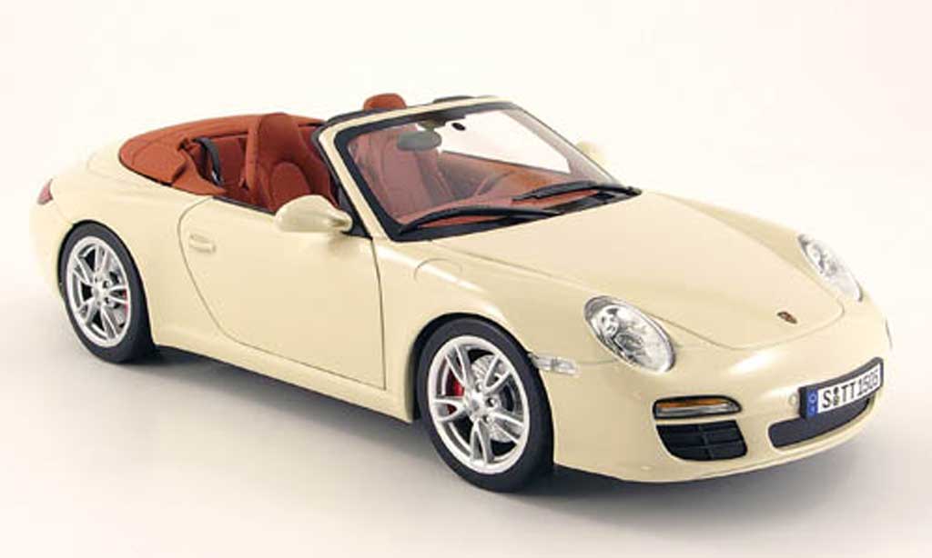 Porsche 997 Carrera 1/18 Norev Carrera cabriolet creme white 2008 diecast model cars