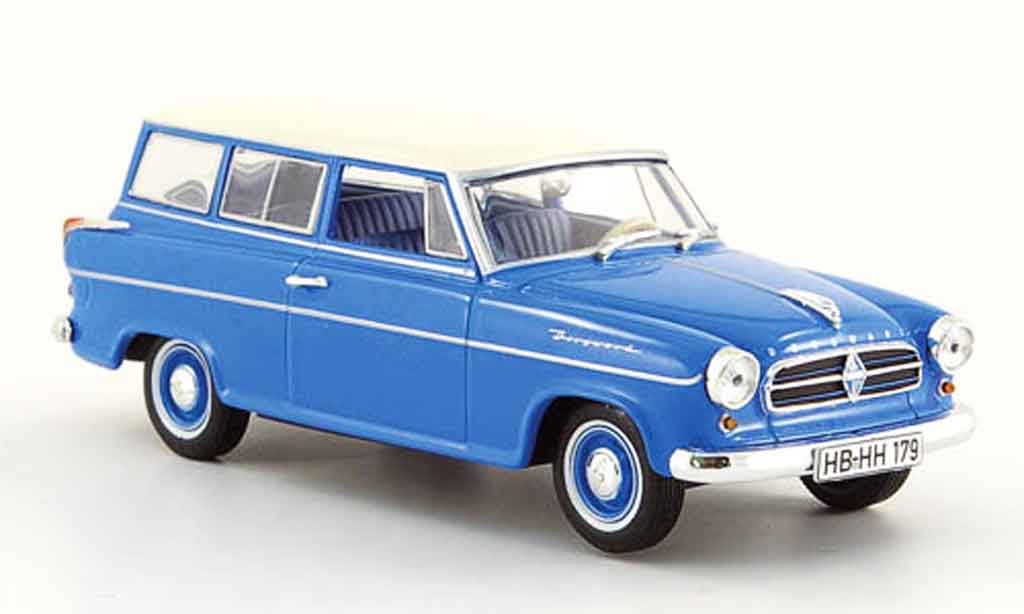 Borgward Isabella 1/43 Norev Combi blue white 1960 diecast model cars