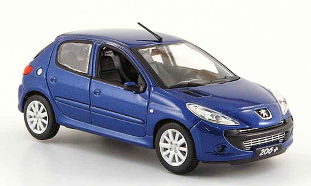 Peugeot 206 1/43 Norev blue 2009 diecast model cars