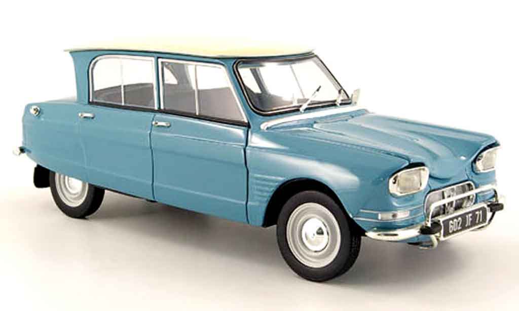 Citroen Ami 6 1/18 Norev blue whitees dach 1963 diecast model cars
