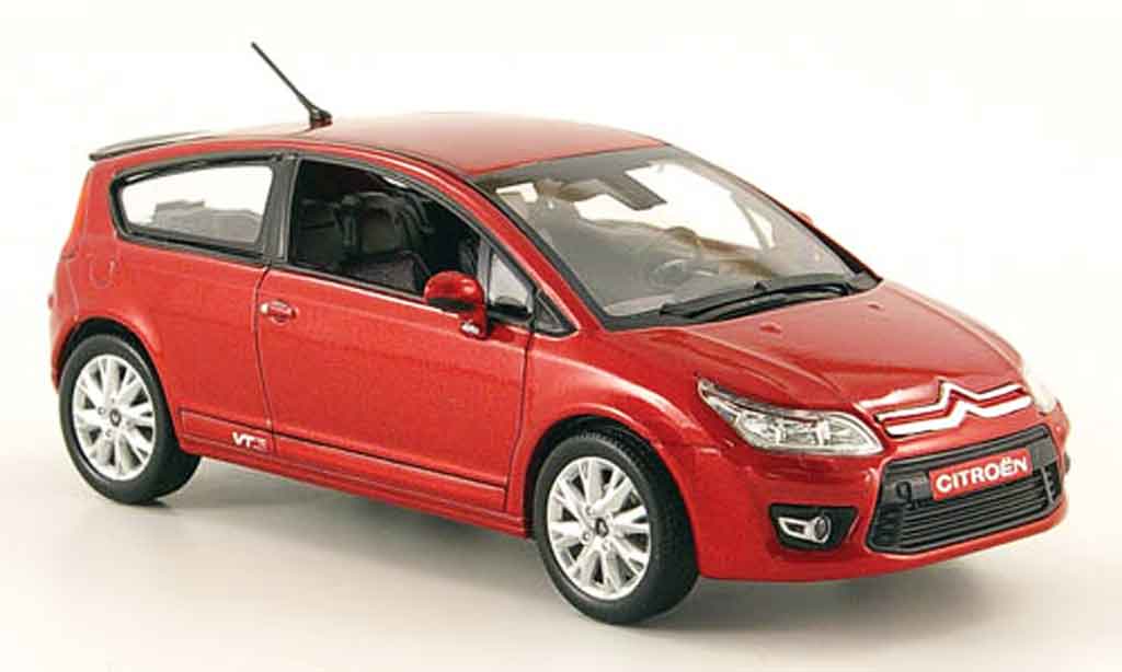 Citroen C4 1/43 Norev 3 turig red 2008 diecast model cars