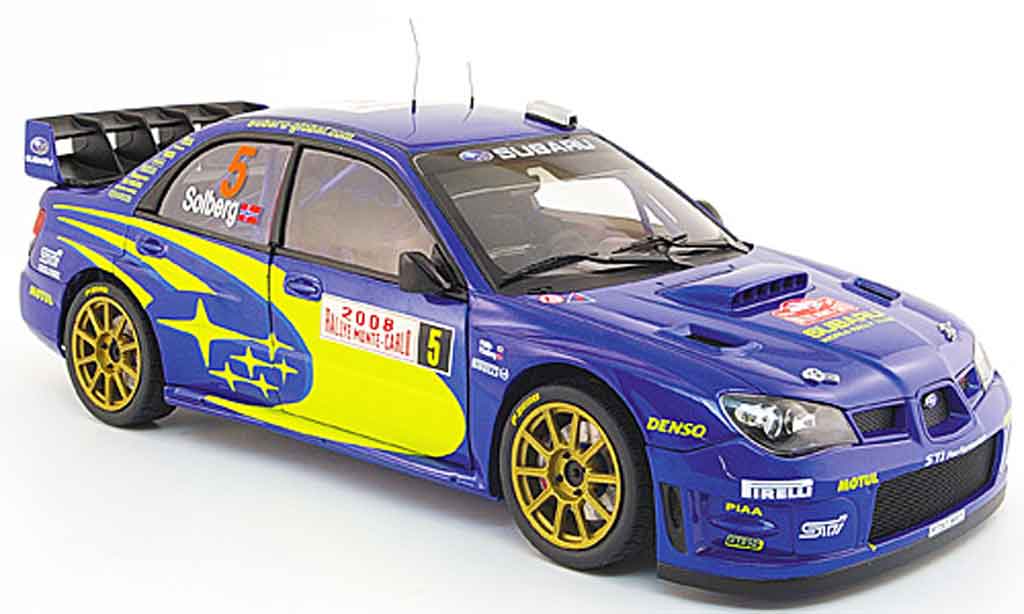 Subaru Impreza WRC 1/18 Autoart WRC no.5 solberg millsrallye monte carlo 2008 diecast model cars