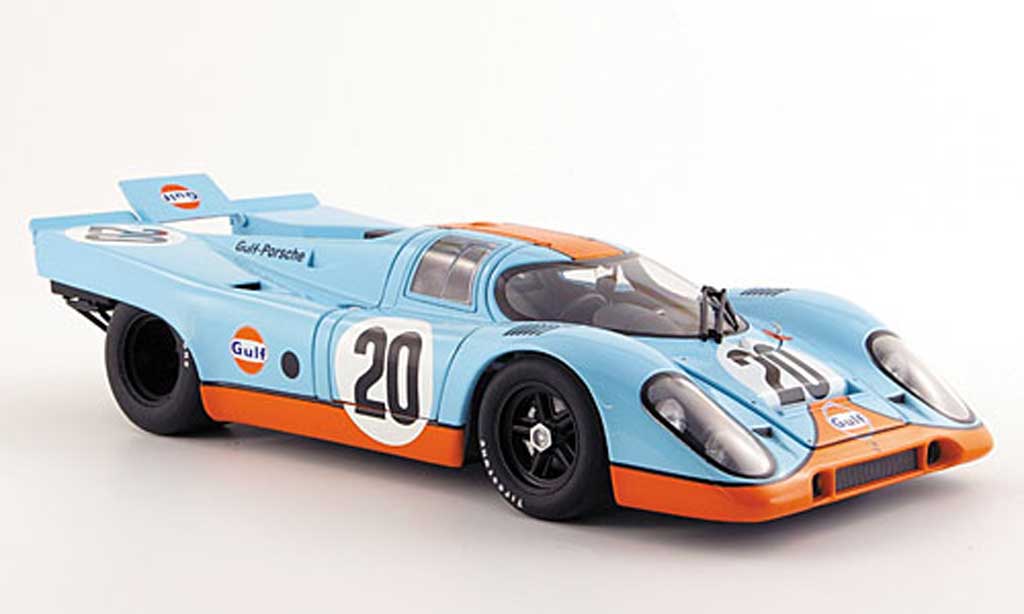 Porsche 917 1971 1/18 Autoart 1971 k no20 gulf steve mcqueen 24h le mans diecast model cars