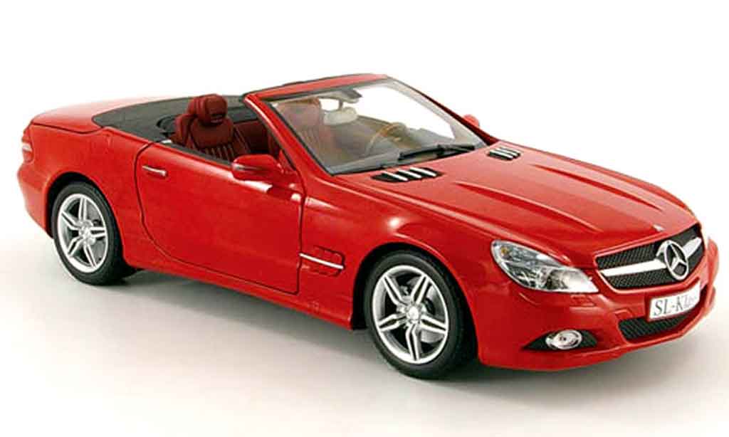 Mercedes Classe SL cabriolet 1/18 Minichamps cabriolet (r230) red 2008 diecast model cars