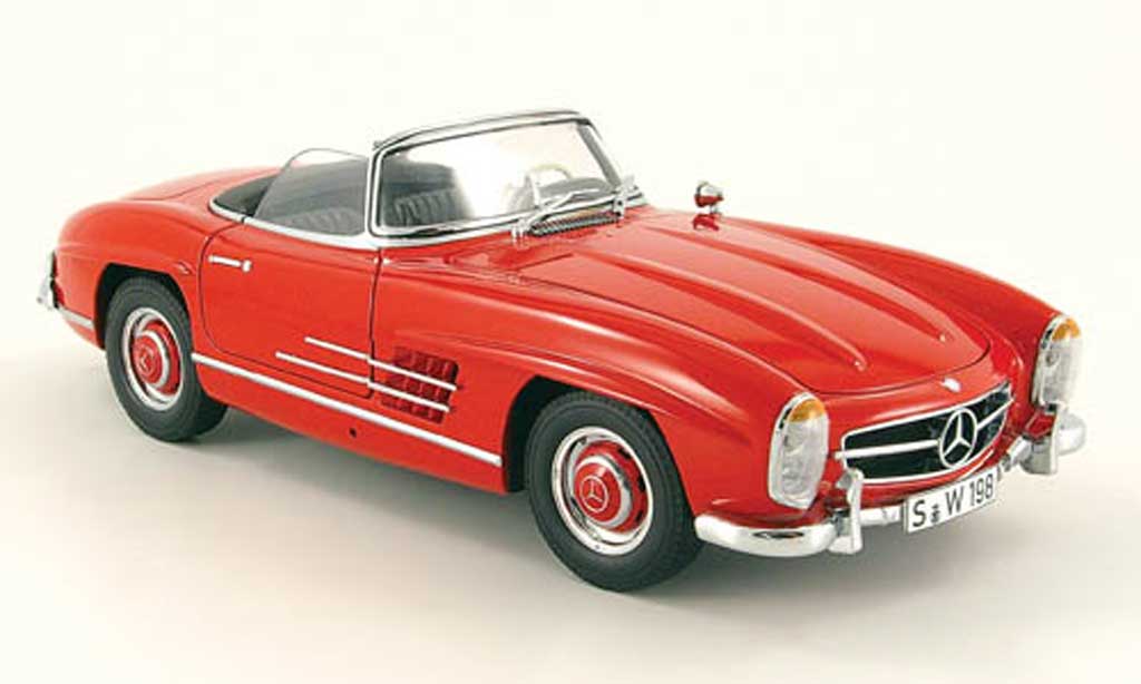 Mercedes 300 SL 1/18 Minichamps SL roadster (w 198 ii) red 1957 diecast model cars