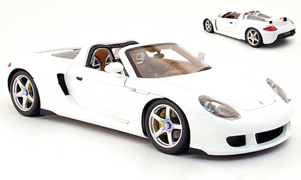 Porsche Carrera GT 1/18 Minichamps white 2003 diecast model cars