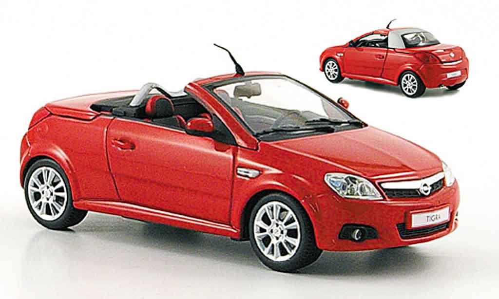 Opel Tigra 1/43 Minichamps twin top red 2004 diecast model cars