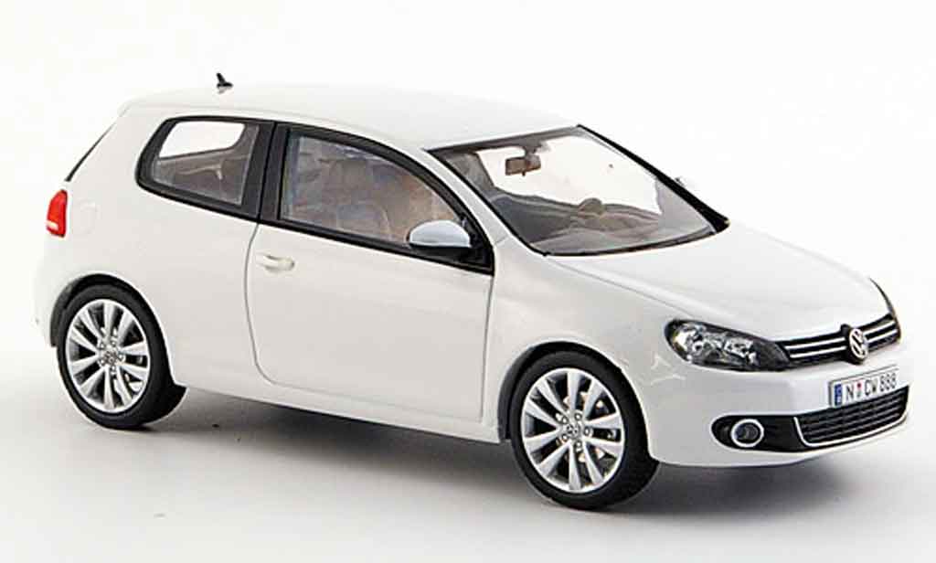 Volkswagen Golf VI 1/43 Schuco VI white 3 portes concept white diecast model cars