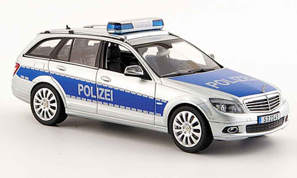 Mercedes Classe C 1/43 Schuco T Modell (W 204) police Deutschland 2007 diecast model cars