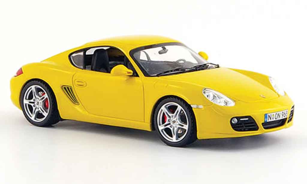 Porsche Cayman S 1/43 Schuco S yellow 2008 diecast model cars