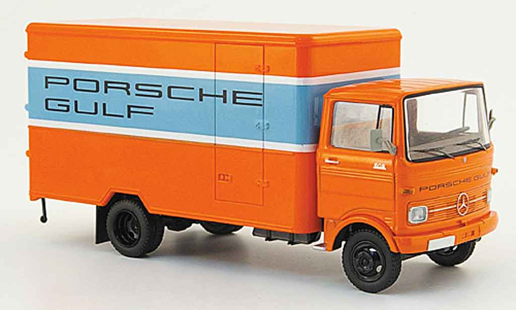 Mercedes LP 608 1/43 Schuco Van orange blue Gulf diecast model cars