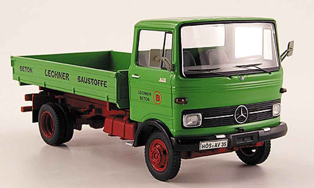 Mercedes LP 608 1/43 Schuco Kipper Lechner Baustoffe grun diecast model cars