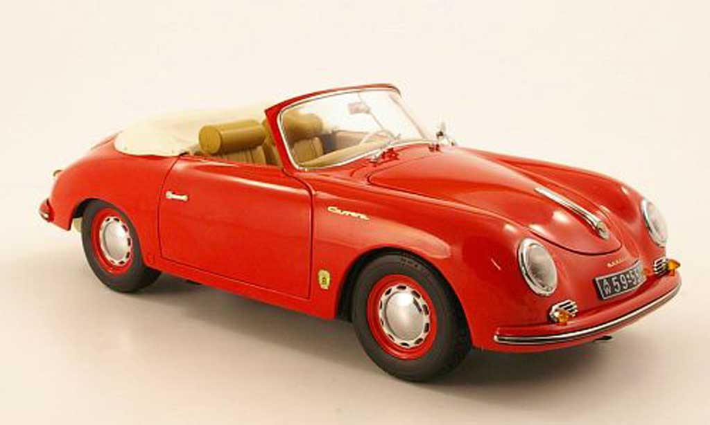 Porsche 356 1955 1/18 Schuco 1955 A Convertible red diecast model cars