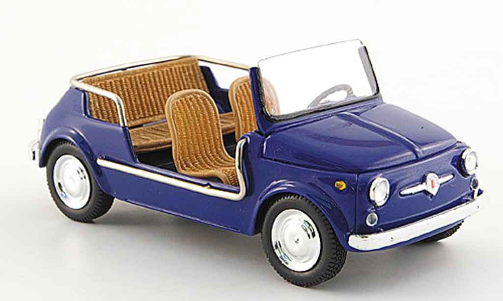 Fiat 500 1/43 Spark Jolly blue diecast model cars