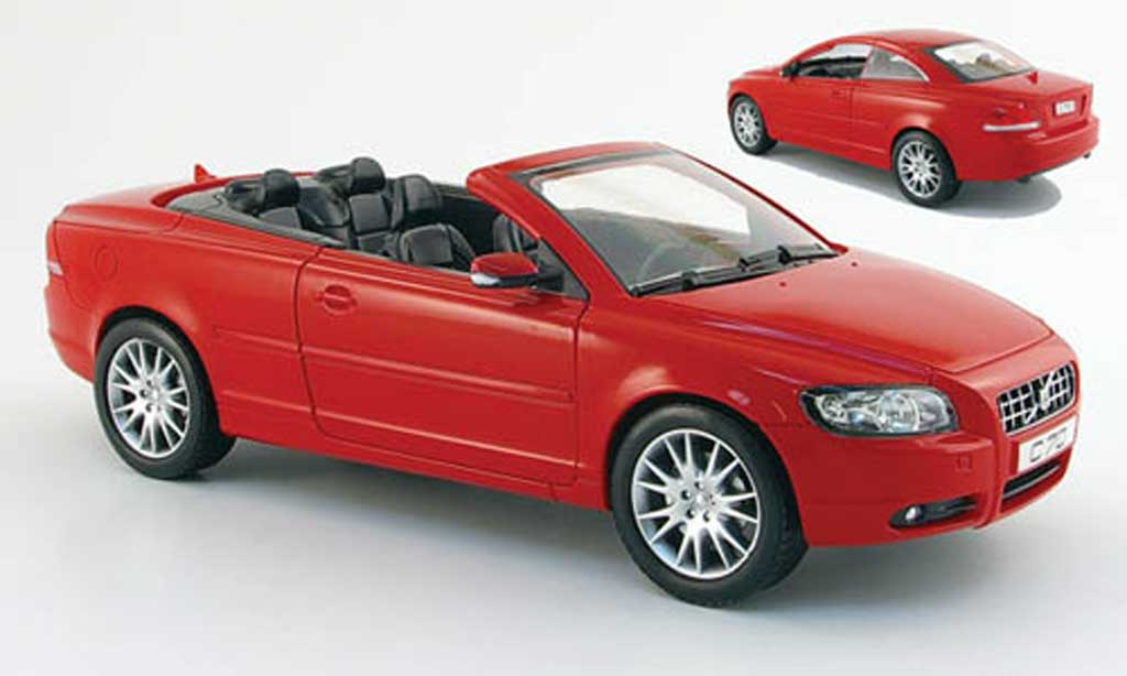 Volvo C70 1/18 Powco cabriolet red 2006 diecast model cars