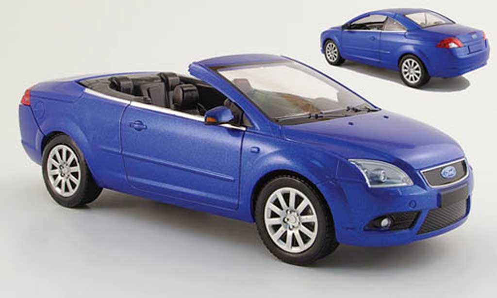 Ford Focus CC 1/18 Powco CC blue mit aufsteckdach 2007 diecast model cars