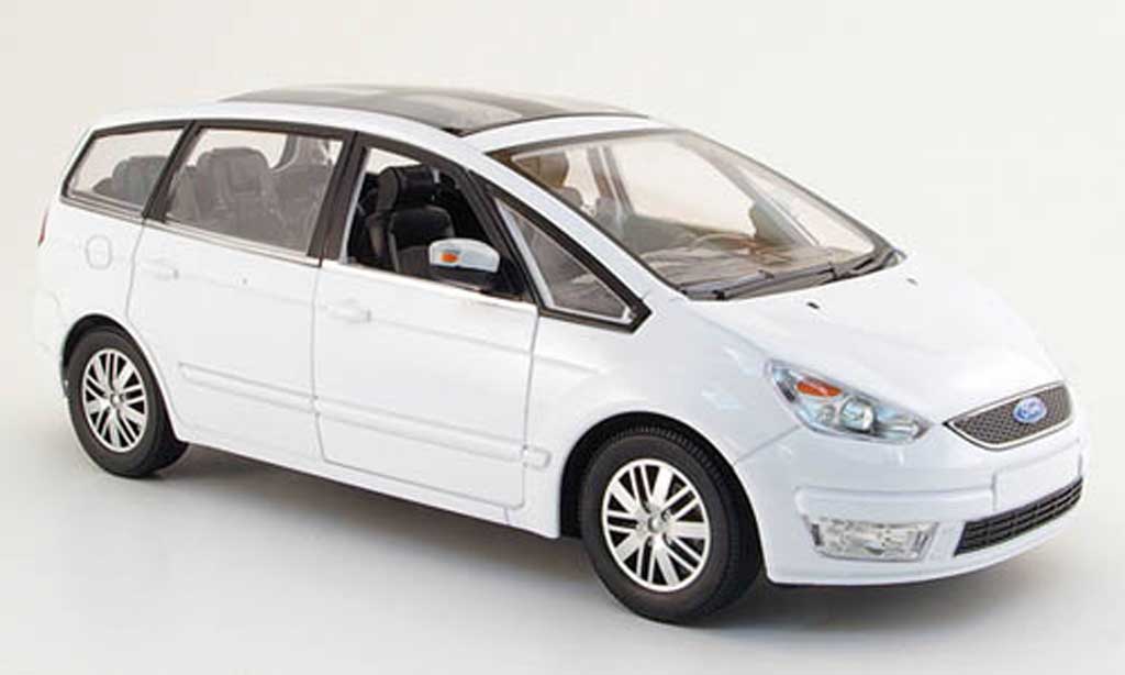 Ford Galaxy 1/18 Powco white 2007 diecast model cars