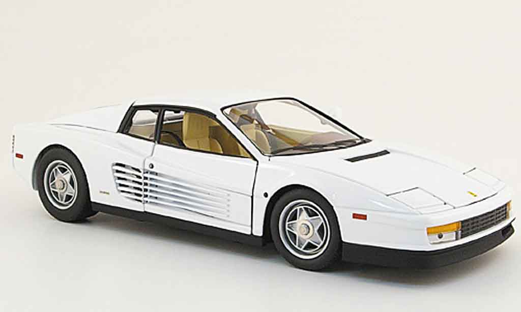 Ferrari Testarossa Miami Vice 1/18 Hot Wheels Elite Miami Vice white 1984 diecast model cars