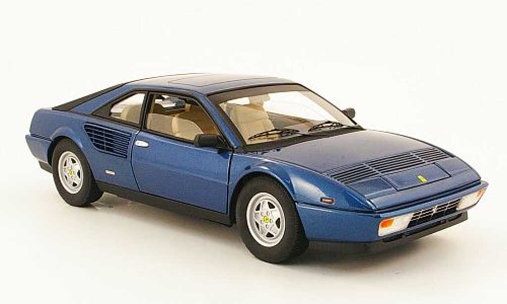 Ferrari Mondial 1/18 Hot Wheels 8 3.2 blue diecast model cars