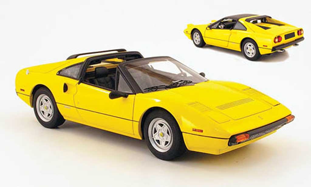 Ferrari 308 GTS 1/18 Hot Wheels GTS yellow black interieur diecast model cars
