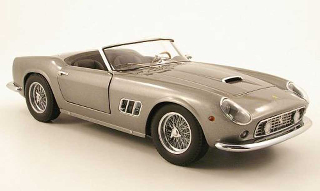 Ferrari 250 GT California 1/18 Hot Wheels GT California spider swb grey diecast model cars