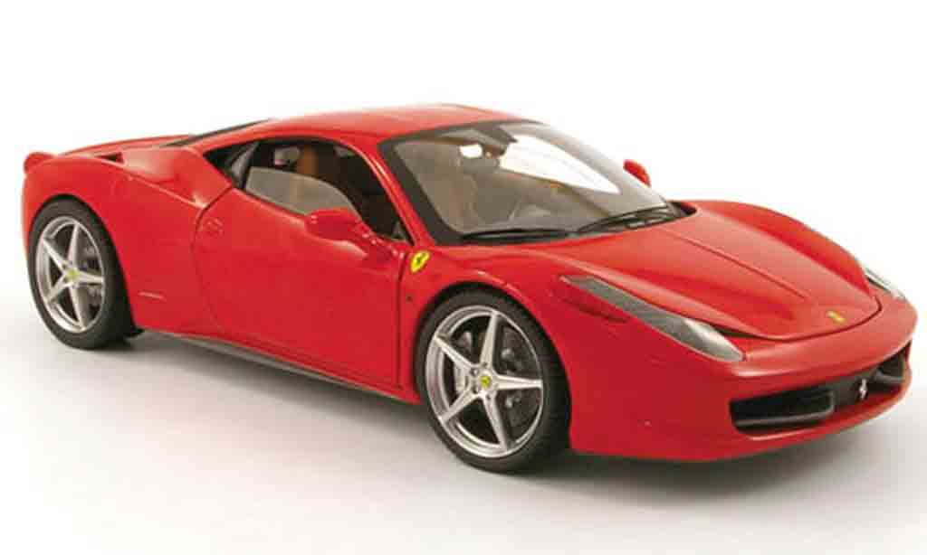 Ferrari 458 Italia 1/18 Hot Wheels Italia red 2009 diecast model cars