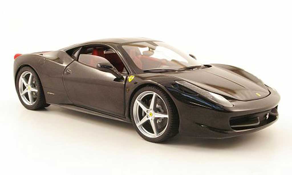 Ferrari 458 Italia 1/18 Hot Wheels Elite Italia black 2010 diecast model cars