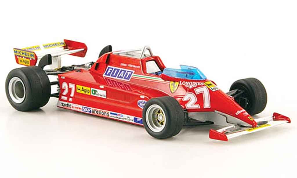 Ferrari 126 1981 1/43 Hot Wheels Elite 1981 CK no.27 g.villeneuve diecast model cars