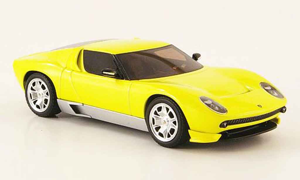 Lamborghini Miura Concept 1/43 Hot Wheels Elite Concept yellow diecast model cars