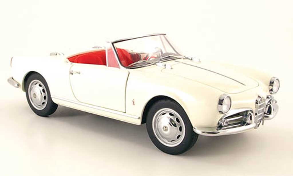 Alfa Romeo Giulietta 1/18 Autoart 1300 spider white 1955 diecast model cars