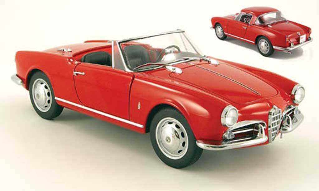 Alfa Romeo Giulietta 1/18 Autoart 1300 spider red 1955 diecast model cars