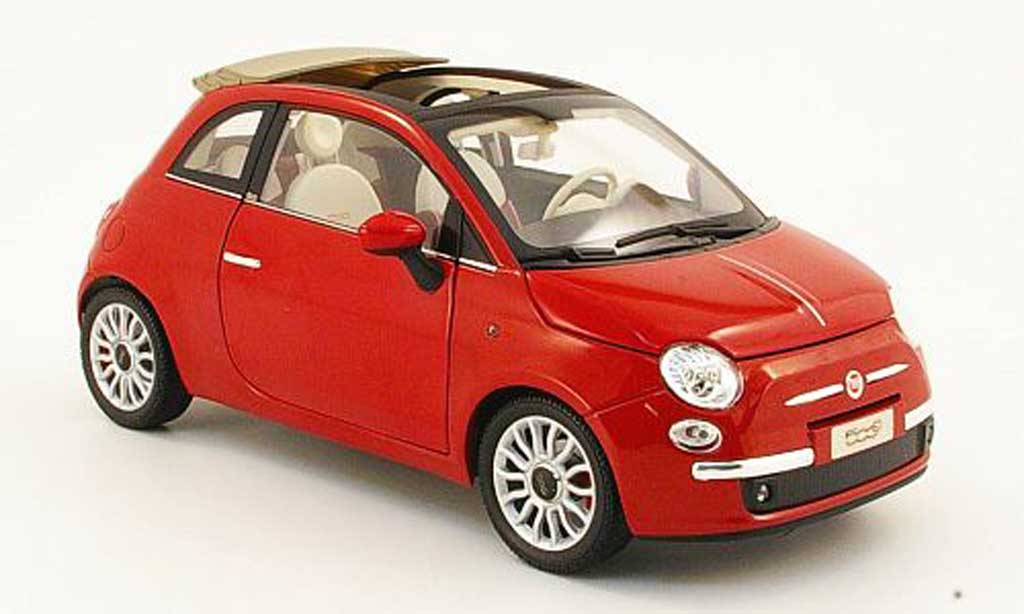 Fiat 500 Abarth 1/18 Norev Abarth cabriolet red 2009 diecast model cars