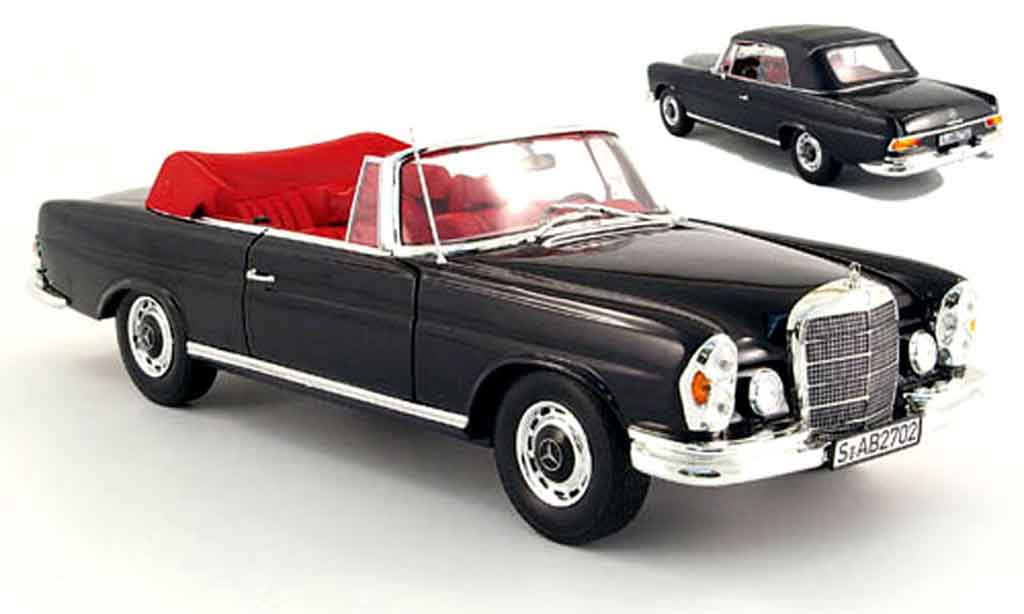 Mercedes 280 1969 1/18 Norev 1969 se (w 111) cabriolet black diecast model cars