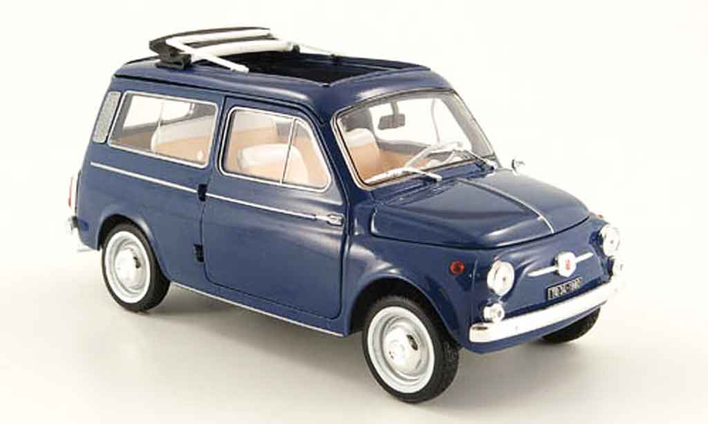 Fiat 500 1/18 Norev giardiniera blue 1960 diecast model cars