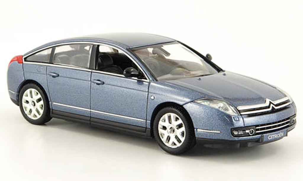 Citroen C6 1/43 Norev blue grey 2005 diecast model cars