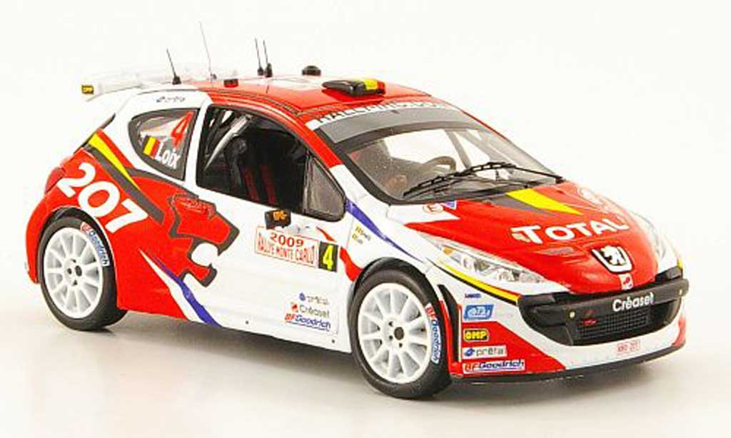 Peugeot 207 S2000 1/43 IXO S2000 No.4 Total Rally Monte Carlo 2009 F.Loix / I.Smets diecast model cars