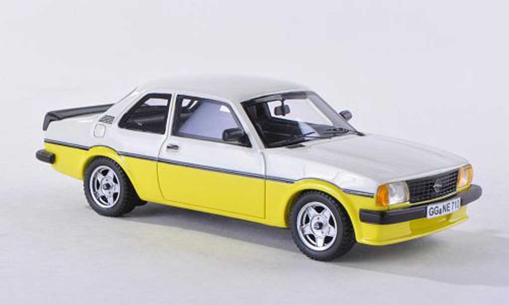 Opel Ascona B 1/43 Neo B i2000 yellow/white 2-turig 1980 diecast model cars