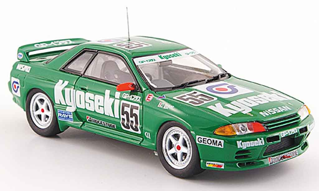 Nissan Skyline R32 1/43 Ebbro R32 GT R Gr.A No.55 Kyoseki grun 1993 diecast model cars